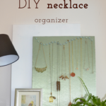 This easy peasy to make DIY necklace organizer was made mostly from leftover material and stuff I already owned, so it came quite cheap to me. And I like that the display invites me to wear my jewellery more.